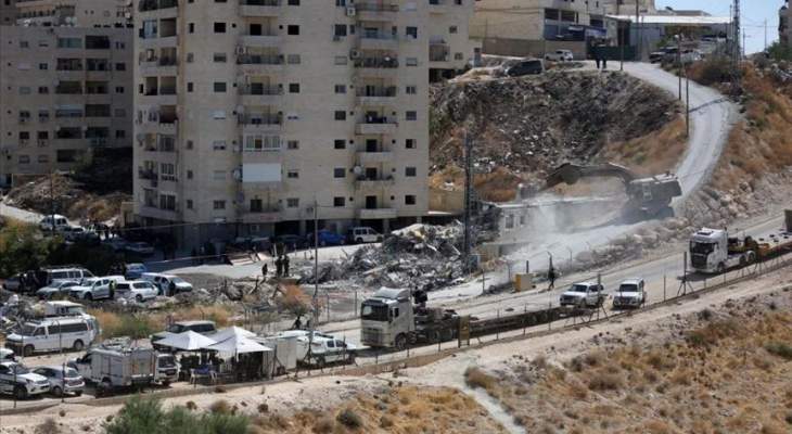 الأناضول: القوات الإسرائيلية فجرت بناية سكنية فلسطينية جنوبي القدس الشرقية