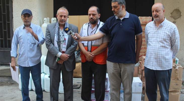 لجان العمل في المخيمات قدمت أدوية ومستلزمات طبية لجمعية الهلال الاحمر الفلسطيني