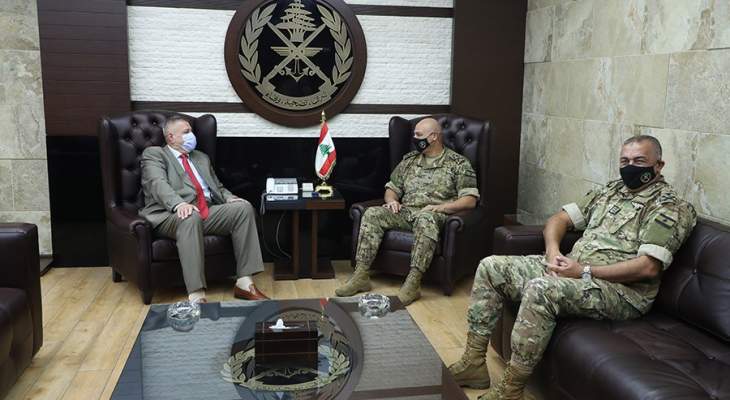 قائد الجيش بحث مع المنسّق الخاص للأمم المتحدة في لبنان الأوضاع العامة في لبنان