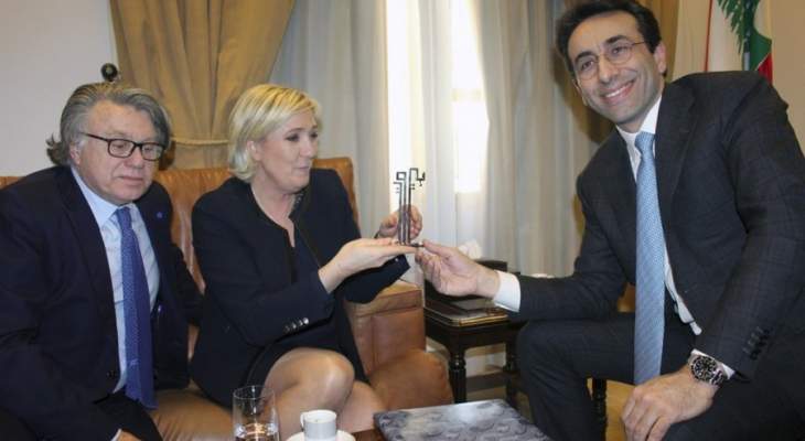 شبيب استقبل المرشحة للرئاسة الفرنسية مارين لوبان