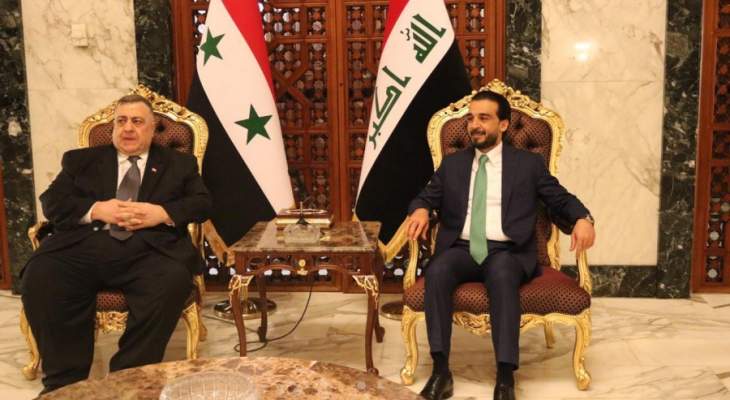 الحلبوسي وصباغ بحثا بتطوير العلاقات الثنائية بين العراق وسوريا