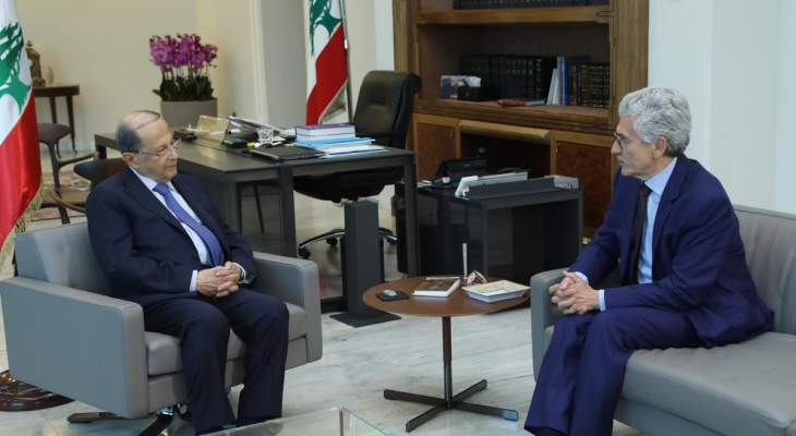 الرئيس عون عرض مع داليما لسبل تطوير العلاقات اللبنانية- الإيطالية