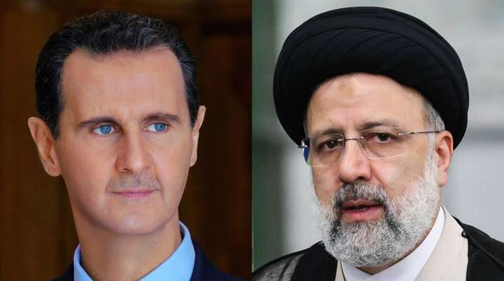 الأسد اتصل برئيسي معزيًا: الكيان الصهيوني بُني على القتل وسفك الدماء والتهجير والسلب