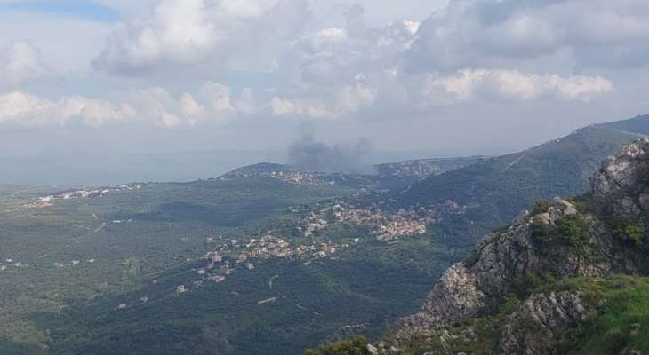 غارة جوية للطيران الحربي الاسرائيلي استهدفت بلدة كفركلا الحدودية في جنوب لبنان