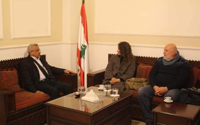 أسامة سعد عرض مع وفد من اللجنة الدولية للصليب الأحمر لنشاطاتها والخدمات التي تقوم بها