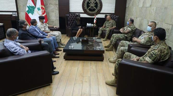 قائد الجيش إلتقى الخازن والقائم بأعمال السفارة الأردنية
