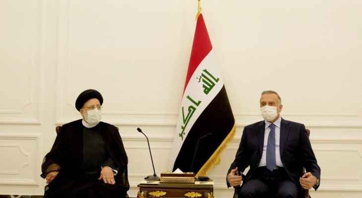 رئيسي في إتصالٍ مع الكاظمي: إيران تؤكد دوماً على التلاحم والوحدة في العراق