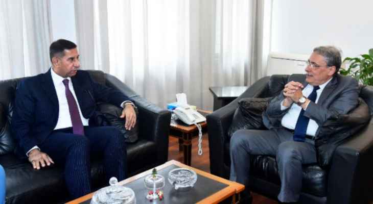 الخوري بحث مع سفير العراق في سبل تفعيل العلاقات القضائية