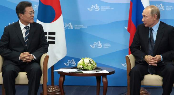 زعيم كوريا الجنوبية أشاد خلال لقائه بوتين بدور موسكو في التسوية الكورية