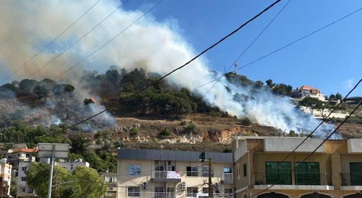 النشرة: الدفاع المدني سيطر على النيران التي اندلعت في أحراج الشقيف والدبشة وعلي الطاهر