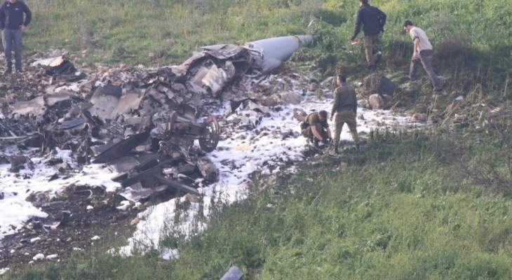 الجيش الاسرائيلي: طائرة الـ"أف16" أسقطتها نيران سورية فوق مجالنا الجوي