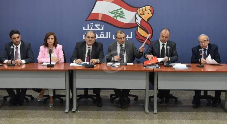 تكتل لبنان القوي يتقدم باقتراح قانون لتنظيم الوضع القانوني للنازحين ويتوجه بسؤال إلى الحكومة عن أسباب عدم إصدار مراسيم استعادة الجنسية