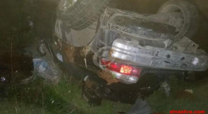 &quot;النشرة&quot;: جريحان بحادث تدهور سيارة على طريق الدوير - انصار