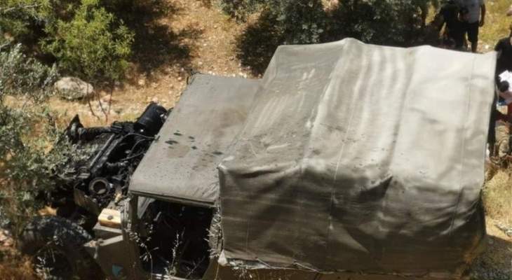 إصابة 6 عسكريين في انقلاب آلية عسكرية في عزقي ـ الضنية 