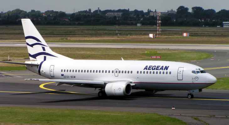 شركة "إيجيان" اليونانية: تعليق الرحلات إلى بيروت لحين الانتهاء من التحقيق بالضرر الذي لحق بإحدى طائراتنا