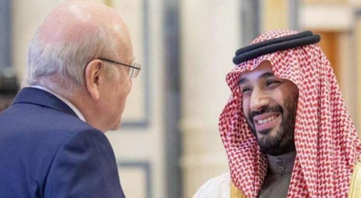 ولي العهد السعودي يلتقي ميقاتي في الرياض