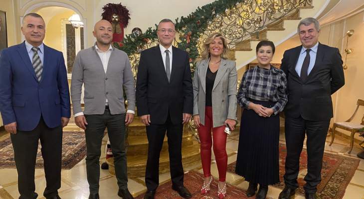 درويش بحث مع سفيرتي لبنان والعراق في إيطاليا بسبل دعم الاقتصاد اللبناني