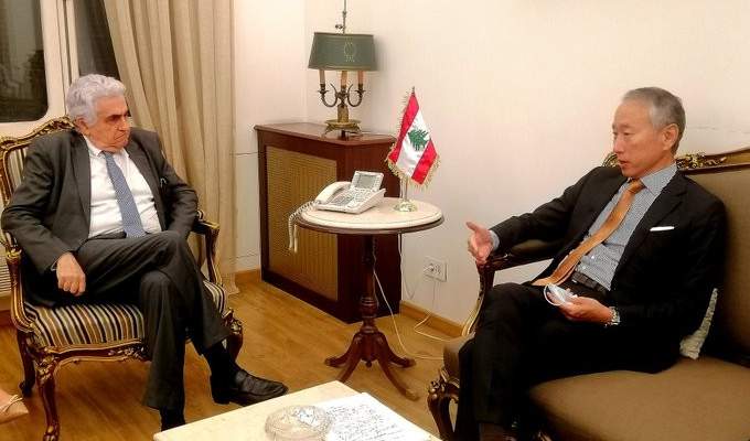 حتي يستقبل السفيرين الياباني والتونسي في لبنان