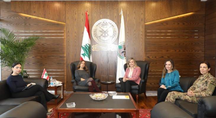 كلودين عون عرضت مع عكر تنفيذ خطة العمل لتطبيق قرار مجلس الأمن حول المرأة والسلام 
