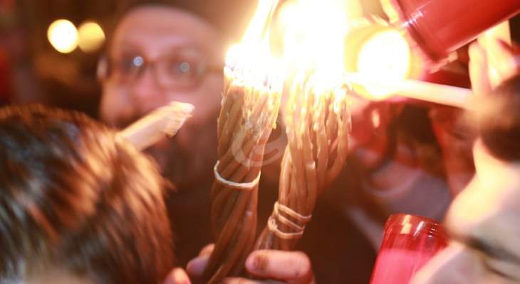 شعلة النور المقدس تصل الى بيروت مساء