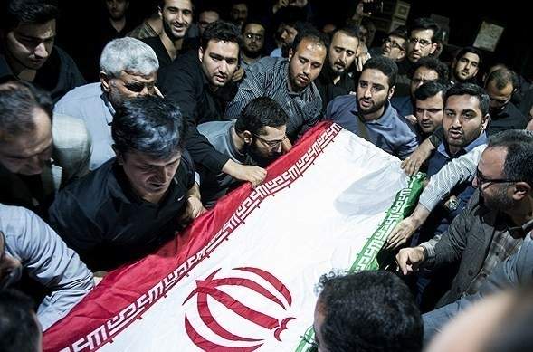 تشييع القائد في الحرس الثوري الايراني العميد حسين همداني في ظهران