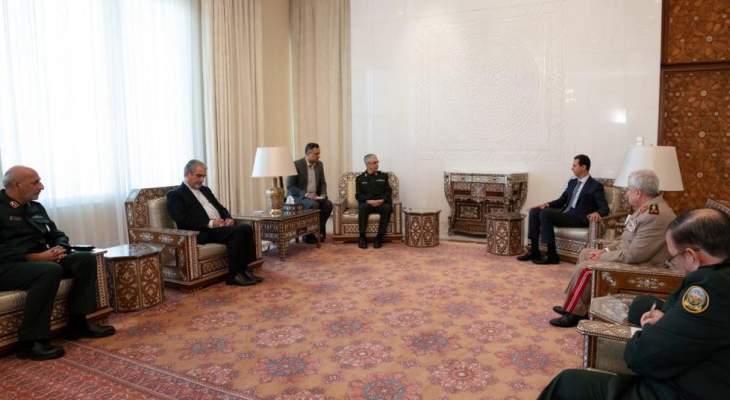 الأسد إلتقى رئيس هيئة الأركان العامة للقوات المسلحة الايرانية