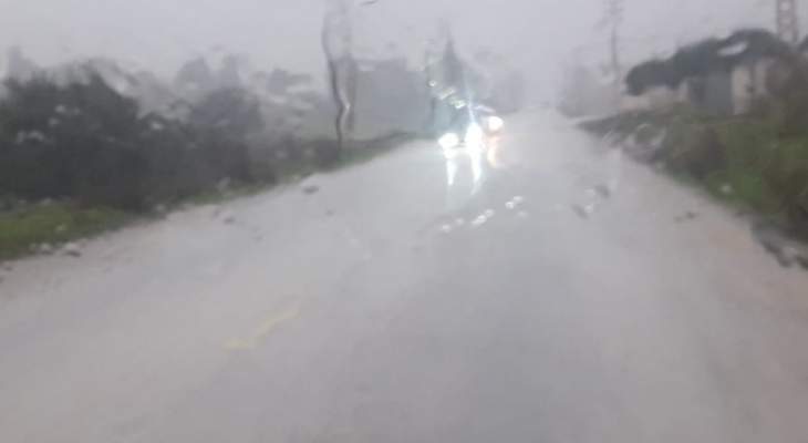 النشرة: تساقط كثيف للأمطار في مناطق النبطية وإقليم التفاح وصولا حتى بنت جبيل ومرجعيون