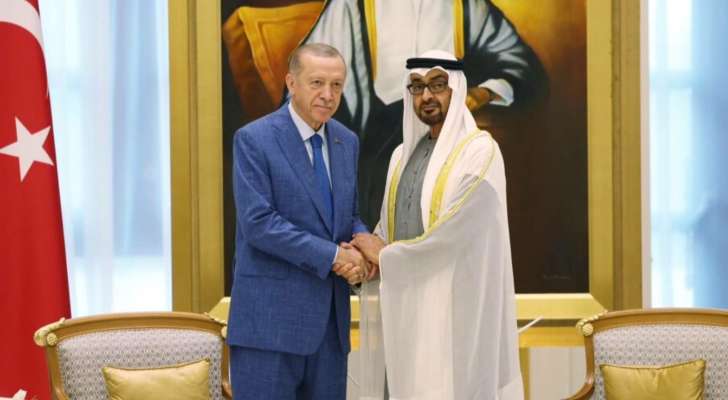 رئيس تركيا أكد لنظيره الإماراتي أهمية "وضع حد للعدوان الإسرائيلي وضمان وقف دائم لإطلاق النار"