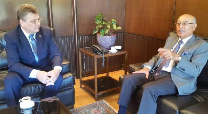 صالح استقبل قنصل بولندا في لبنان وبحثا سبل تطوير العلاقات التجارية