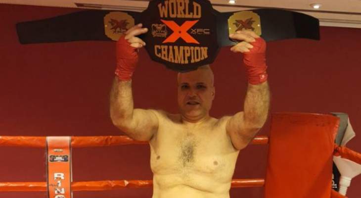 بطل الاغتراب اللبناني مازن قيس بطل العالم للمحترفين في ماسترز الملاكمة في إيطاليا