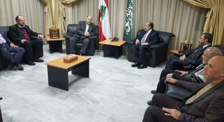 الأمين العام للجماعة الإسلامية يبحث القضية الفلسطينية مع وفد من حماس