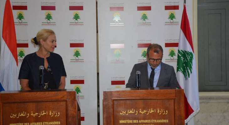 كاغ: هولندا ستساعد لبنان لمواجهة الضغوط جراء أزمة النازحين السوريين