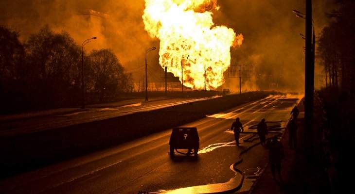 اندلاع حريق بعد انفجار أنابيب غاز بمحطة توليد الكهرباء بياقوتيا بروسيا