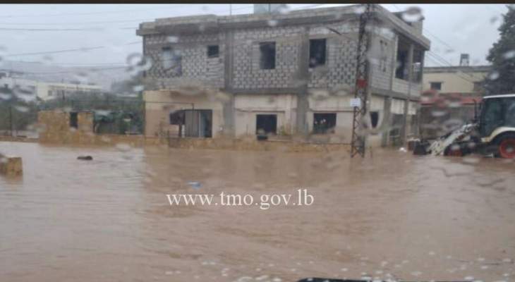التحكم المروري: قطع الطريق بين رميش ودبل محلة الكورة بسبب تجمع للمياه