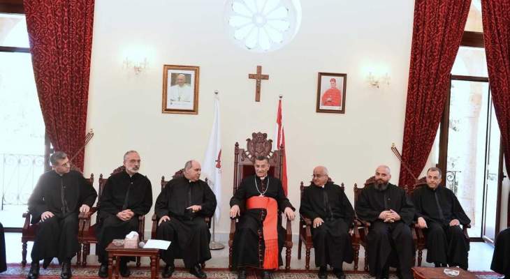 البطريرك الراعي يستقبل مجلس الرئاسة العامة الجديد لجمعية المرسلين اللبنانيين الموارنة