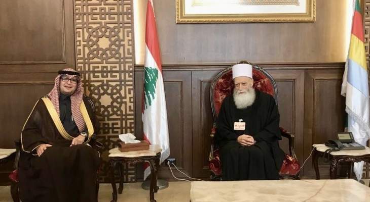 البخاري زار شيخ العقل: لبنان رسالة حضاريّة وحتماً ستنتصر تطلعات الشعب