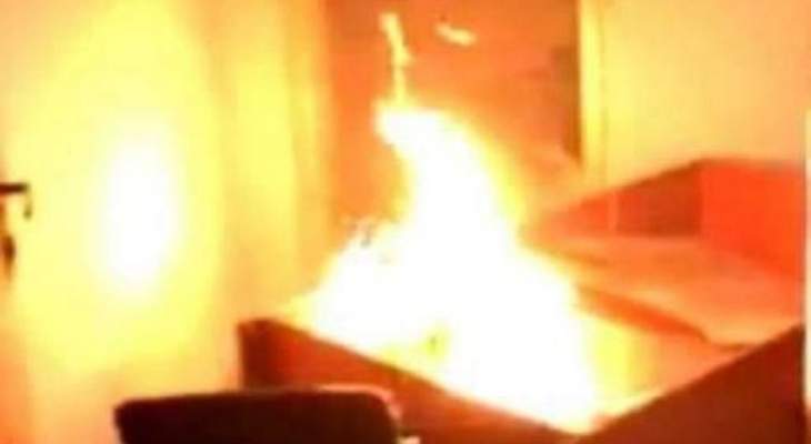 النشرة: إحراق مكتب التيار الوطني الحر في منطقة مجدلون بعلبك