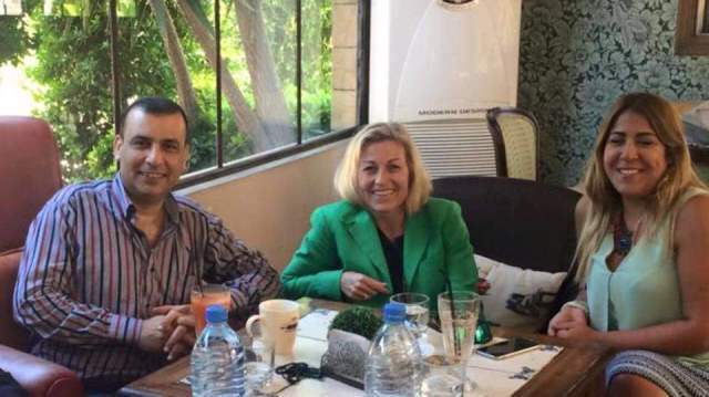 اللينو يلتقي سفيرة النرويج في لبنان