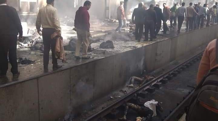 قتلى وجرحى في حريق نشب بمحطة القطارات الرئيسية بالقاهرة