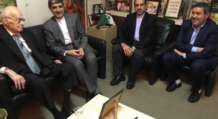 الحص استقبل السفير الايراني للتعارف وبحثا في الاوضاع محليا وإقليميا