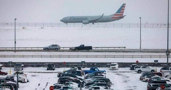 إلغاء أكثر من 3000 رحلة في شمال شرق الولايات المتحدة بسبب الثلوج 