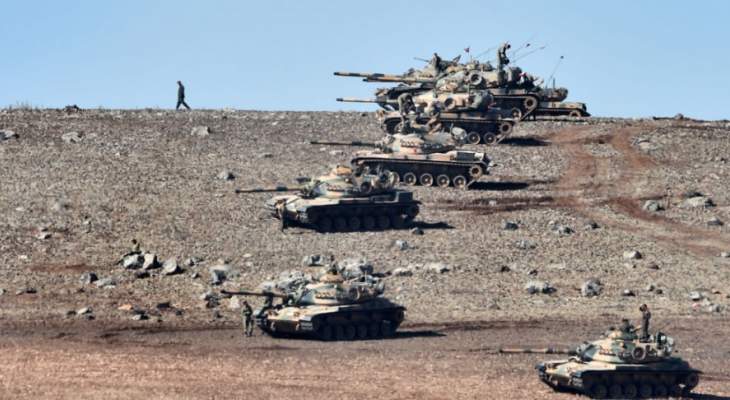 الجيش التركي أرسل معدات عسكرية وتعزيزات إلى منطقة الحدود مع سوريا