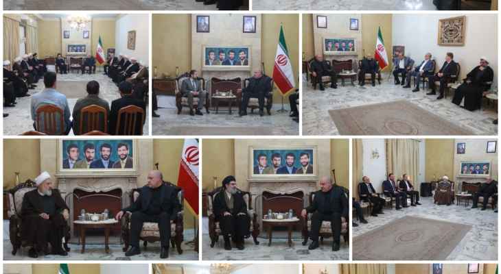 شخصيات رسمية وسياسية وحزبية وفاعليات زارت السفارة الايرانية معزية بضحايا تفجير شيراز