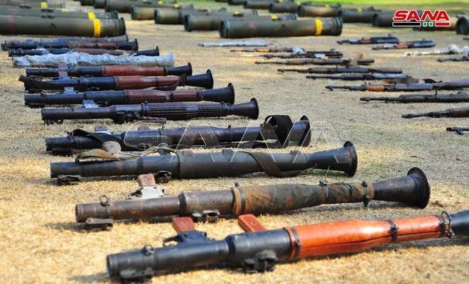 الجيش السوري عثر على كميات من الأسلحة الأميركية والأوروبية والإسرائيلية