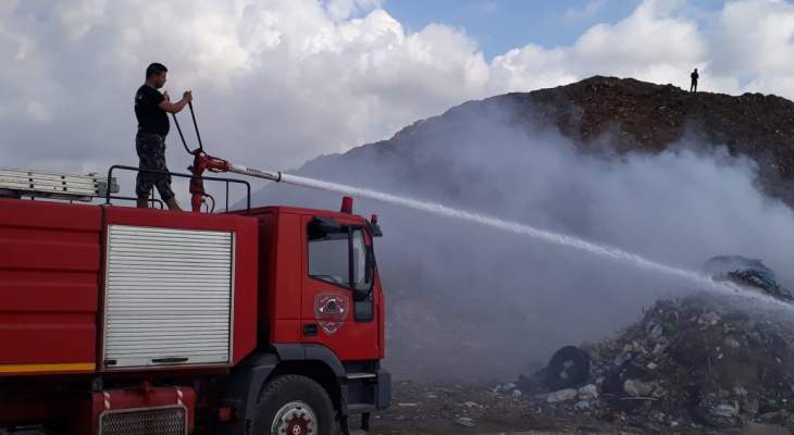 النشرة: اندلاع النيران في كميات النفايات الموجودة بمنطقة سينيق جنوب صيدا