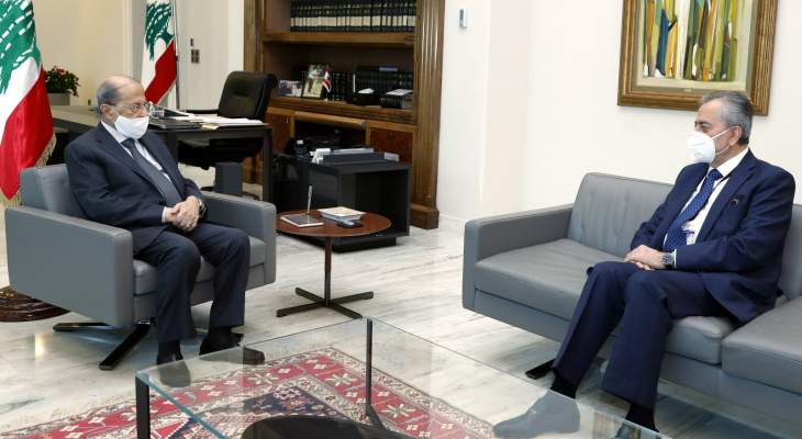 علي التقى الرئيس عون: تسهيلات سورية للمحاصيل اللبنانية لتطوير الاقتصاد