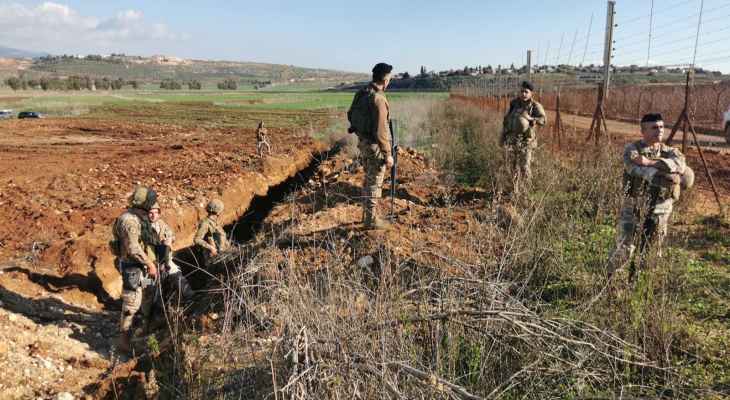 الجيش اللبناني يمنع للمرة الثالثة محاولة جرافة إسرائيلية خرق الخط الأزرق عن حدود المطلة
