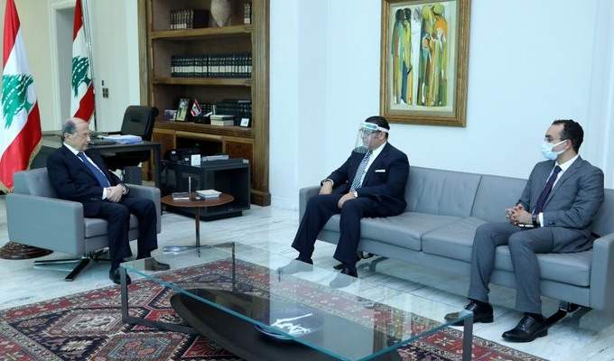 الرئيس عون عرض مع سفير مصر العلاقات اللبنانية - المصرية 
