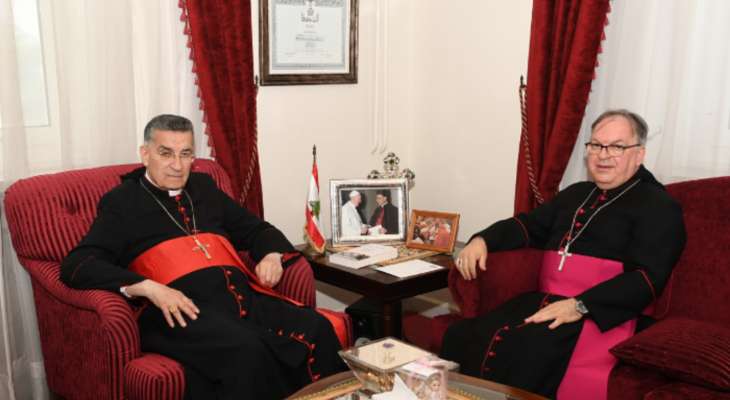 الراعي استقبل سفير ايران مودعا وسفير لبنان لدى الفاتيكان وشخصيات