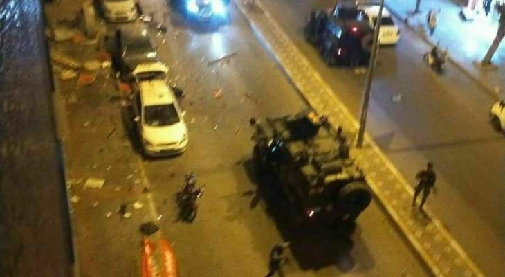 إنفجار في مدينة هاتاي بتركيا وسيارات الإسعاف والاطفاء تتوجه لمكان التفجير